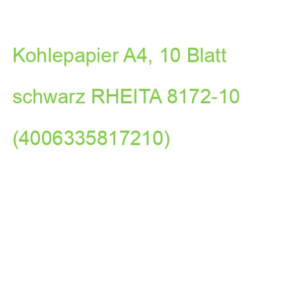 Kohlepapier A4, 10 Blatt schwarz RHEITA 8172-10 (4006335817210)