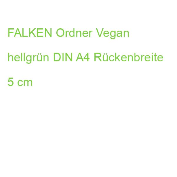 FALKEN Ordner Vegan hellgrün DIN A4 Rückenbreite 5 cm