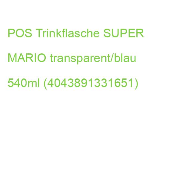 POS Trinkflasche Super Mario transparent/blau 540ml (4043891331651)