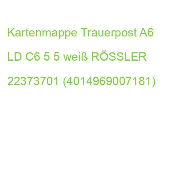Trauermappe Karten+Umschläge DIN A6 C6, weiß je 5 Stück RÖSSLER 22373701 (4014969007181)