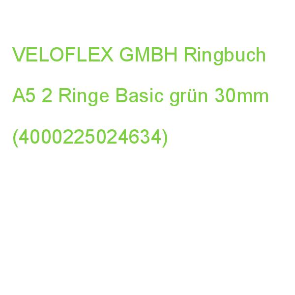 VELOFLEX Ringbuch 2 Ringe Basic grün DIN A5 Rückenbreite 3cm