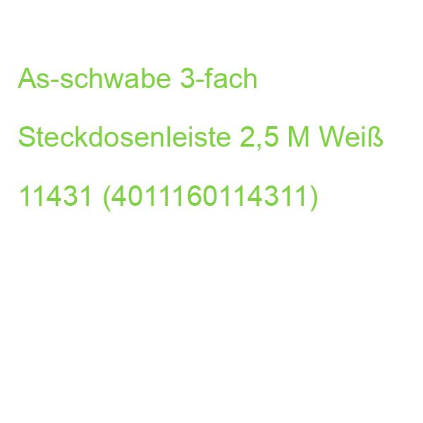 As-schwabe 3-fach Steckdosenleiste 2,5 M Weiß 11431 (4011160114311)