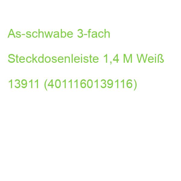As-schwabe 3-fach Steckdosenleiste 1,4 M Weiß 13911 (4011160139116)