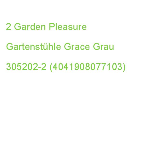 Garden Pleasure Gartenstühle Mit Armlehnen Grace Grau, Metall, 2 St. 305202-2 (4041908077103)