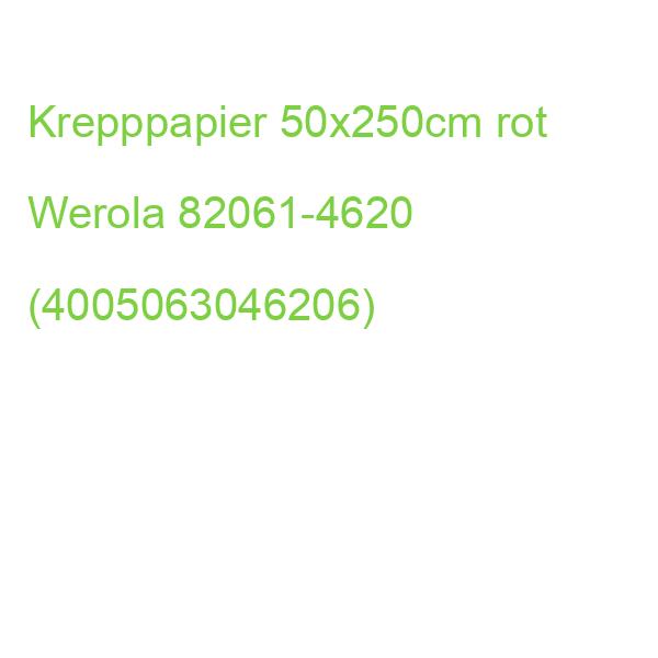 Krepppapier AQUAROLA 50x250 cm rot WEROLA 82061-4620 (4005063046206)