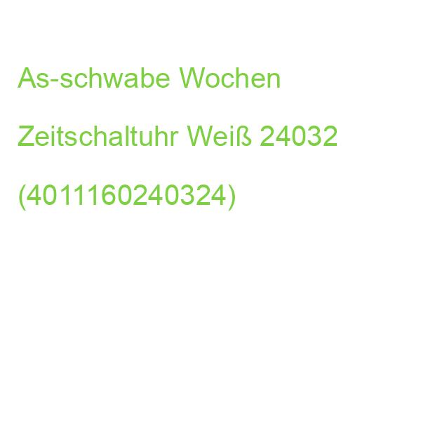 As-schwabe Wochen Zeitschaltuhr Weiß 24032 (4011160240324)