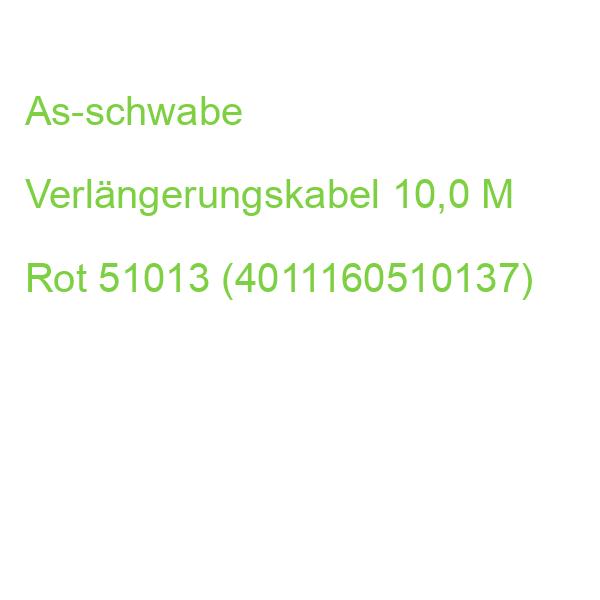 As-schwabe Verlängerungskabel 10,0 M Rot 51013 (4011160510137)