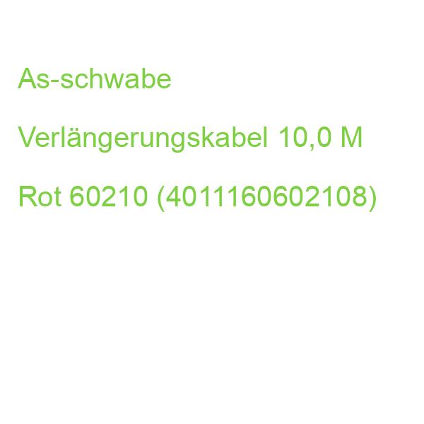 As-schwabe Verlängerungskabel 10,0 M Rot 60210 (4011160602108)