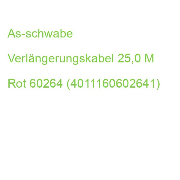 As-schwabe Verlängerungskabel 25,0 M Rot 60264 (4011160602641)