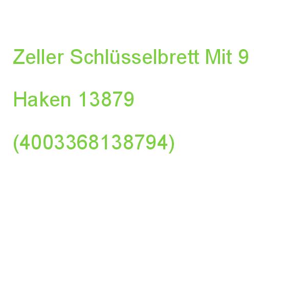 Zeller Schlüsselbrett Silber Mit 9 Haken 13879 (4003368138794)