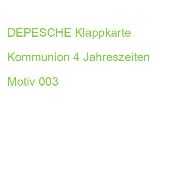 DEPESCHE Klappkarte Kommunion 4 Jahreszeiten Motiv 3