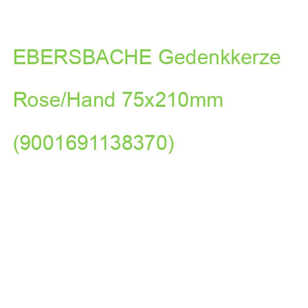 EBERSBACHE Gedenkkerze Rose/Hand 75x210mm (9001691138370)