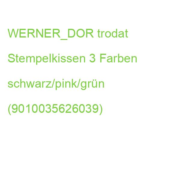 WERNER_DOR trodat Stempelkissen 3 Farben schwarz/pink/grün (9010035626039)