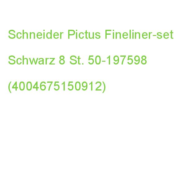 Schneider Pictus Fineliner-set Schwarz, 8 St. 50-197598 (4004675150912)