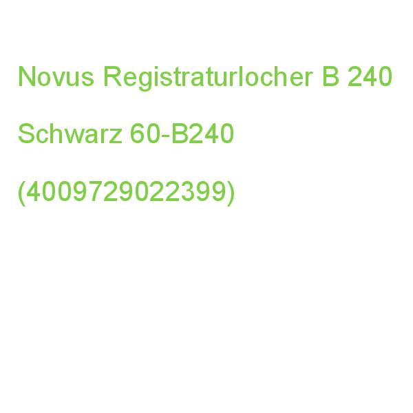 Novus Registraturlocher B 240 Schwarz 60-B240 (4009729022399)