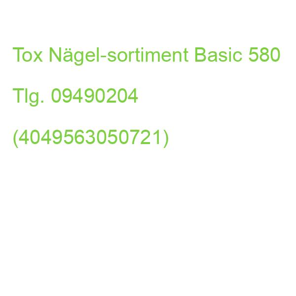 Tox Nägel-sortiment Basic 580-teilig 09490204 (4049563050721)