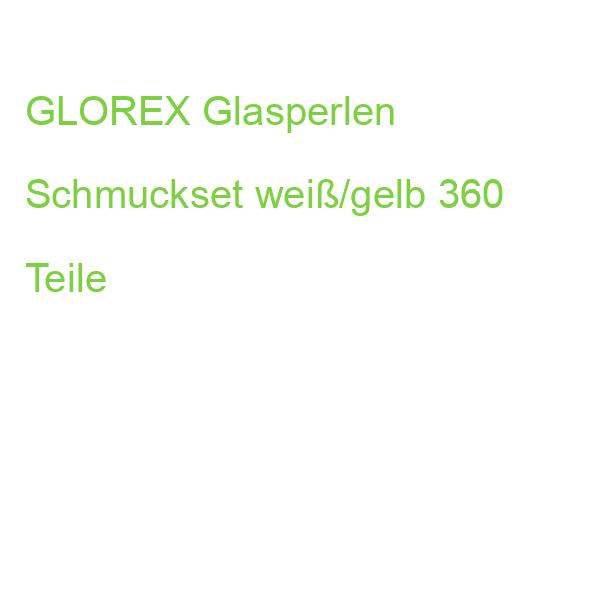 GLOREX Glasperlen Schmuckset weiß/gelb 360 Teile