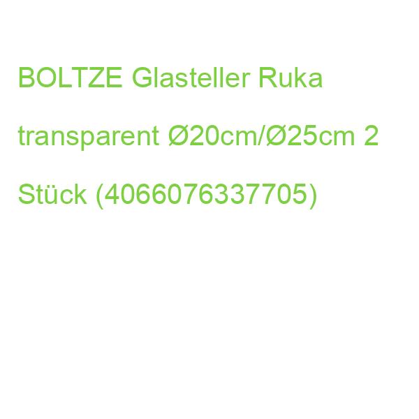 BOLTZE Glasteller Ruka transparent 20cm/25cm 2 Stück