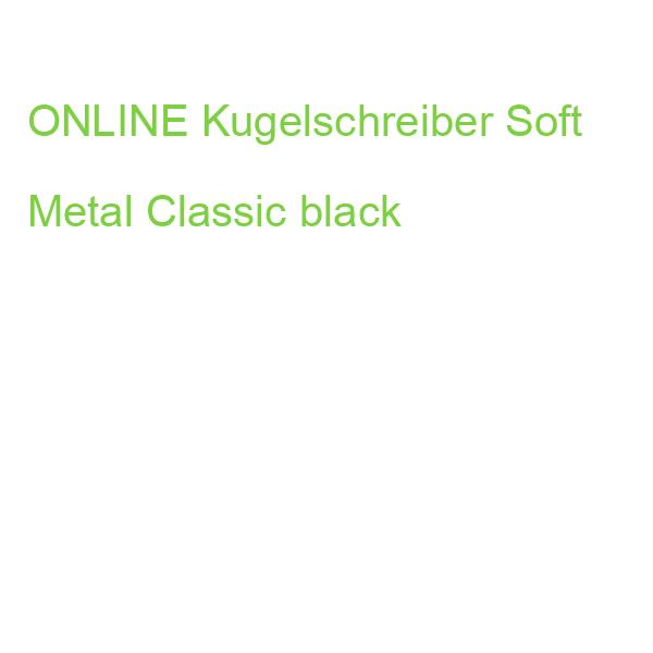 ONLINE Kugelschreiber Soft Metal Classic black
