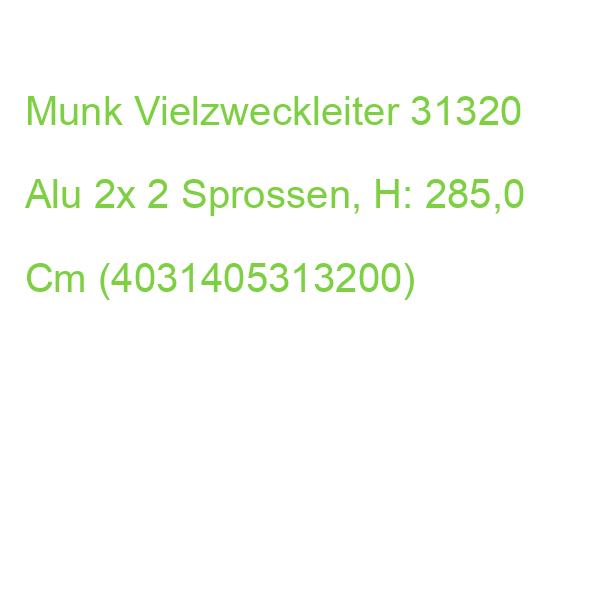 Munk Gelenkleiter 31320 Silber 2x 2 Sprossen, H: 285,0 Cm (4031405313200)
