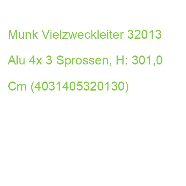 Munk Gelenkleiter 32013 Silber 4x 3 Sprossen, H: 301,0 Cm (4031405320130)