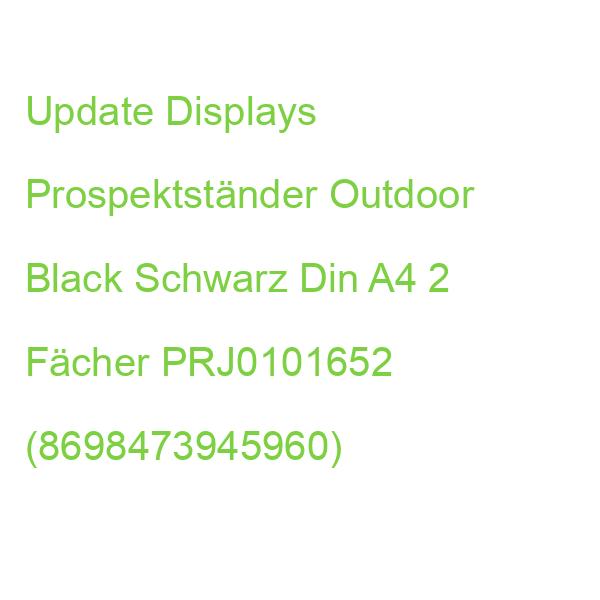 Update Displays Prospektständer Outdoor Black Schwarz Din A4 2 Fächer PRJ0101652 (8698473945960)