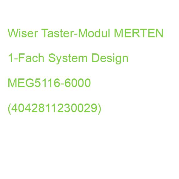 Wiser Taster-Modul MERTEN 1-Fach System Design MEG5116-6000 (4042811230029)