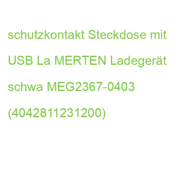 schutzkontakt Steckdose mit USB La MERTEN Ladegerät schwa MEG2367-0403 (4042811231200)