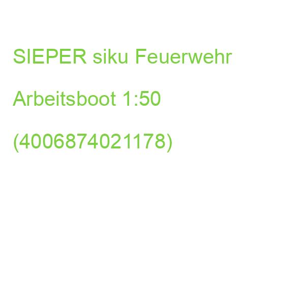 SIEPER siku Feuerwehr Arbeitsboot 1:50 (4006874021178)