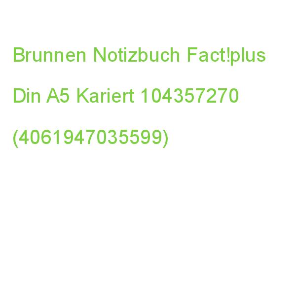 Brunnen Notizbuch Fact!plus Din A5 Kariert, Hellbraun Softcover 192 Seiten 104357270 (4061947035599)