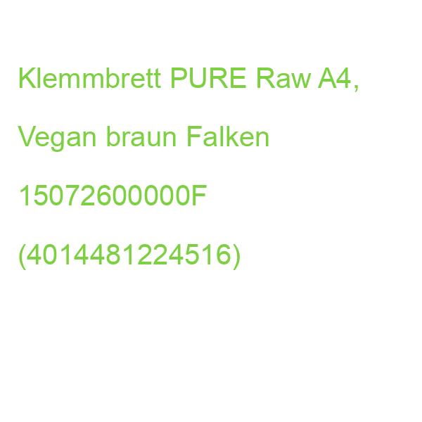Klemmbrett PURE Nature A4, Vegan braun Falken 15072600000F (4014481224516)