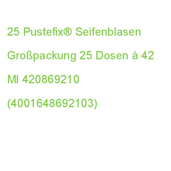 25 Pustefix Seifenblasen Großpackung 25 Dosen a 42 Ml 420869210 (4001648692103)