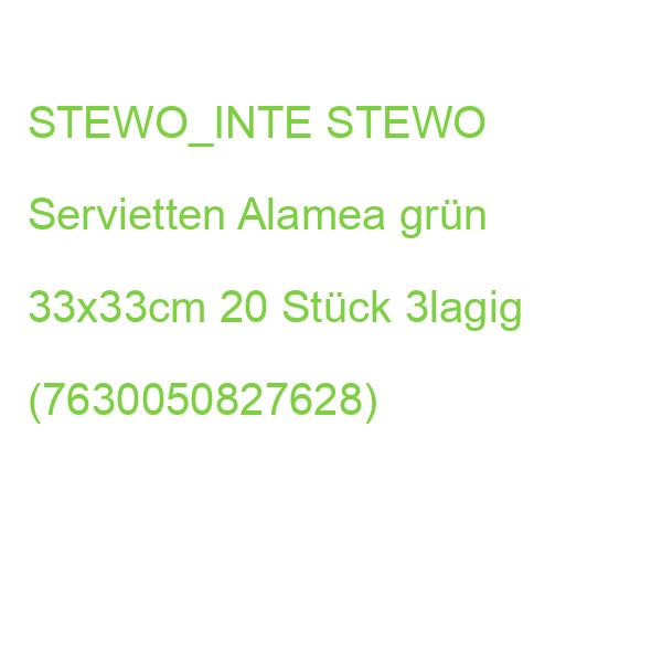 BAIER STEWO Servietten Alamea grün 33x33cm 20 Stück 3lagig (7630050827628)