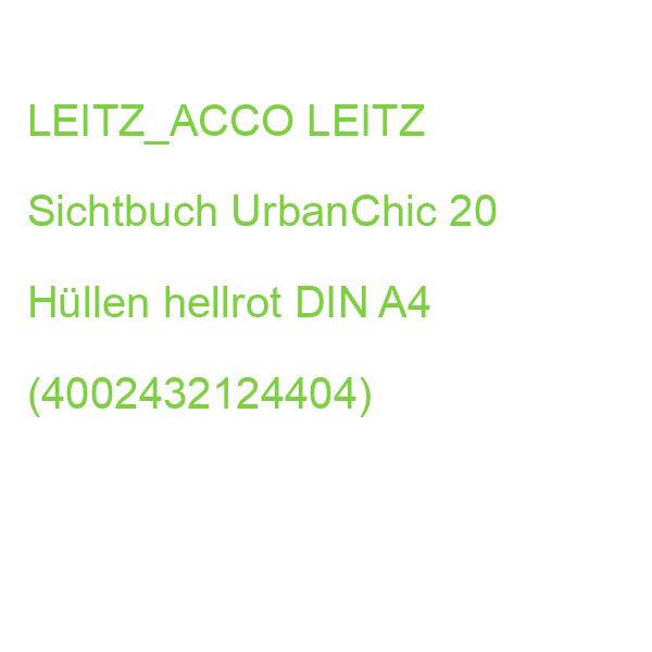 LEITZ_ACCO LEITZ Sichtbuch UrbanChic 20 Hüllen hellrot DIN A4 (4002432124404)