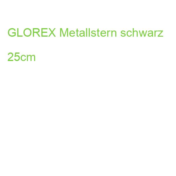 GLOREX Metallstern schwarz 25cm