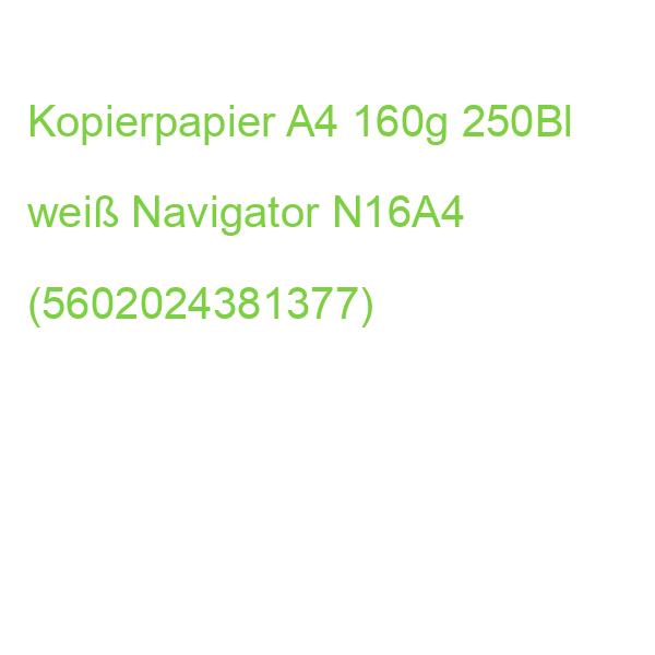 Office Card A4, 160 g qm weiß 250 Blatt NAVIGATOR N16A4 (5602024381377)