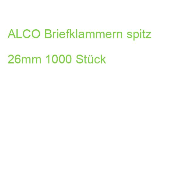 ALCO Briefklammern spitz 26mm 1000 Stück