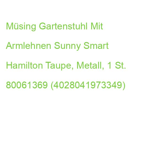 Sunny Smart Gartenstuhl Mit Armlehnen Hamilton Taupe, Metall, 1 St. 80061369 (4028041973349)