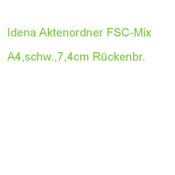 Idena Ordner schwarz DIN A4 Rückenbreite 7,4cm