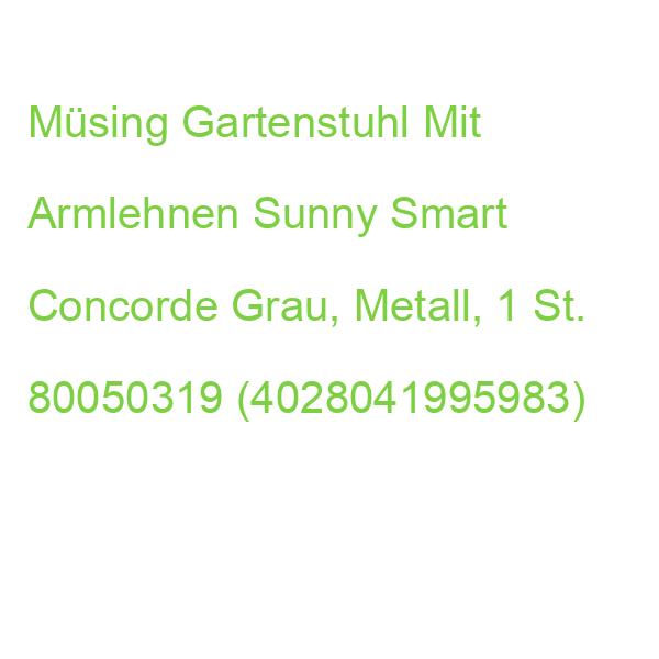 Sunny Smart Gartenstuhl Mit Armlehnen Concorde Grau, Metall, 1 St. 80050319 (4028041995983)
