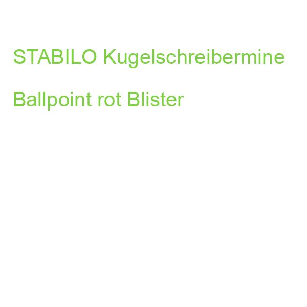 STABILO Kugelschreibermine Ballpoint rot Blister