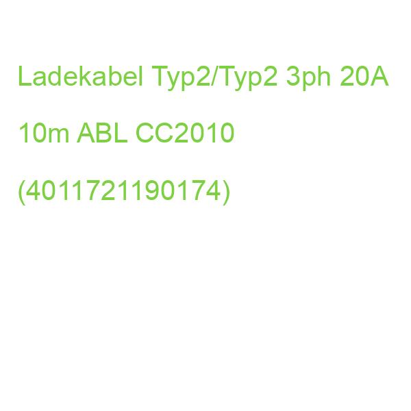 Ladekabel Typ2/Typ2 3ph 20A 10m ABL CC2010 (4011721190174)