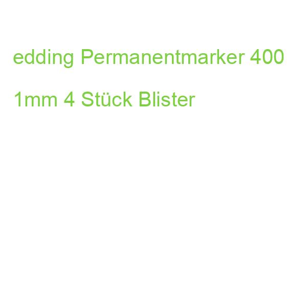 edding Permanentmarker 400 1mm 4 Stück Blister