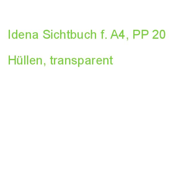 Idena Sichtbuch PP 20 Hüllen transluzent weiß DIN A4