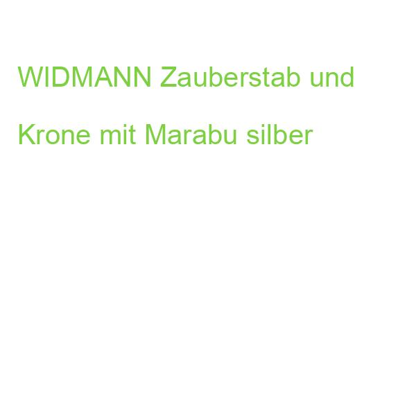 WIDMANN Zauberstab und Krone mit Marabu silber