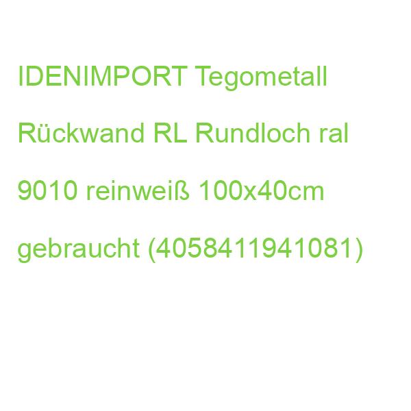 IDENIMPORT Tegometall Rückwand RL Rundloch ral 9010 reinweiß 100x40cm gebraucht (4058411941081)