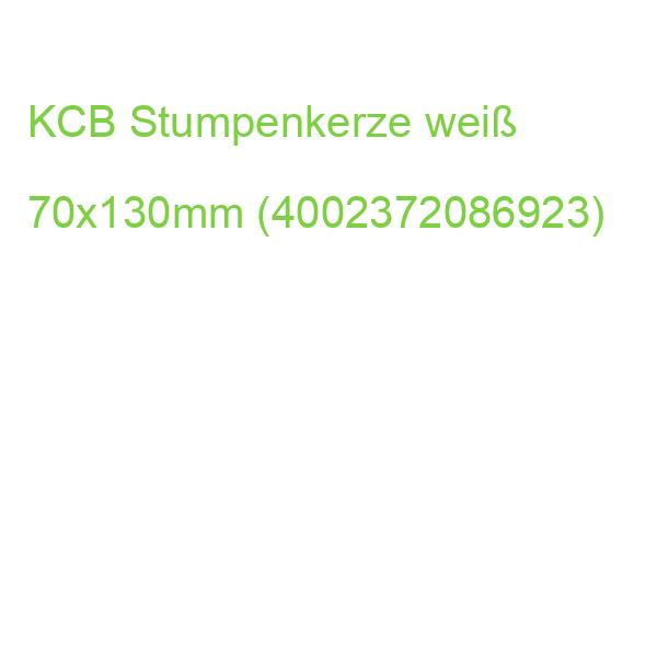 KCB Stumpenkerze weiß 70x130mm (4002372086923)