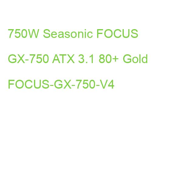 750W Seasonic FOCUS GX-750 ATX 3.1 80+ Gold FOCUS-GX-750-V4