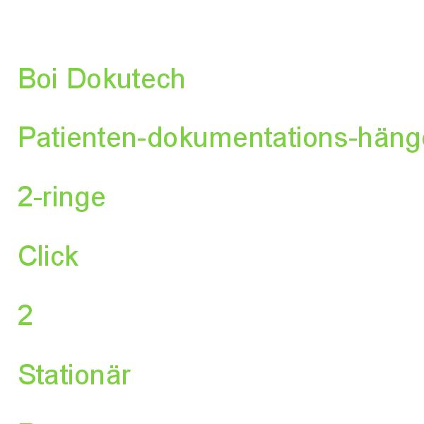 Boi Patienten-dokumentations-hängemappe 2-ringe Click 2 Stationär Rot Boden: 2,5 Cm 9109-00013-R (4052301018228)