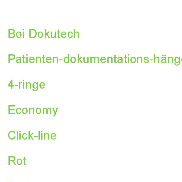 Boi Patienten-dokumentations-hängemappe 4-ringe Economy Click-line Rot Boden: 3,0 Cm 9109-00001-R (4052301016583)